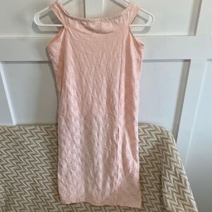 Urban Outfitters High Neck Sleeveless Checkered Slit Dress